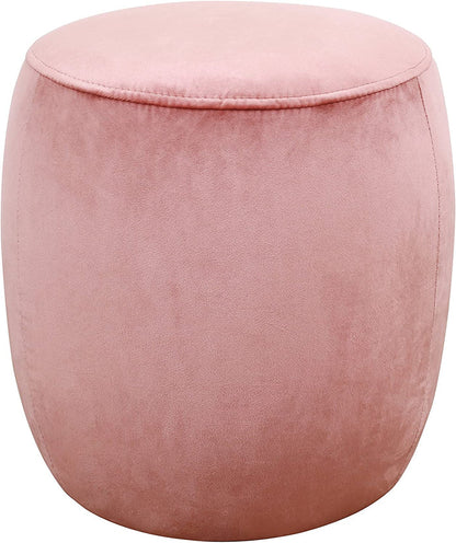 Round Velvet Ottoman Footstool Comfortable with Stylish Home Furniture Pouffe and Versatile Living Room Accent