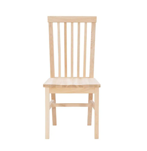 Solid Wood Dining Chair - Classic Vertical Slat Back Kitchen & Home Furniture
