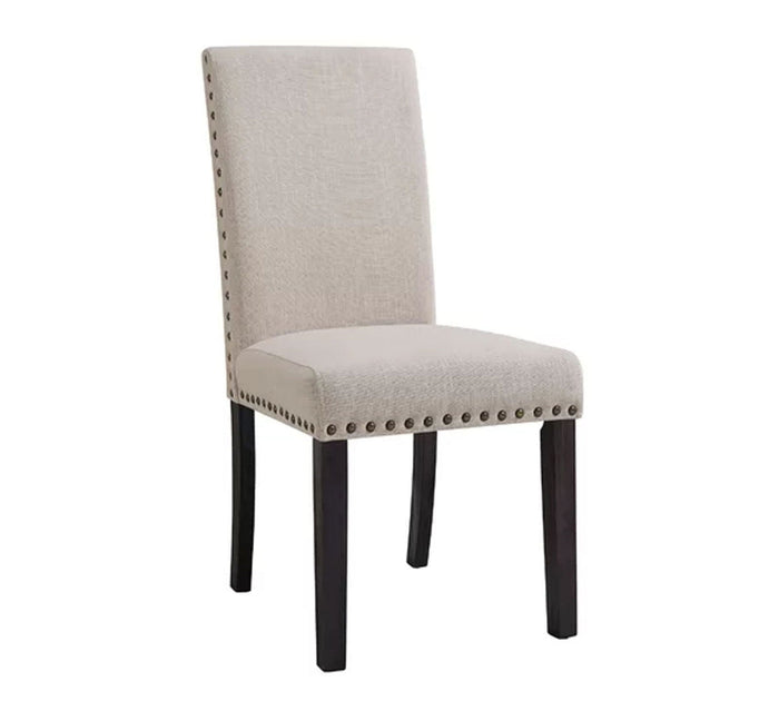 Solid Wooden Frame Legs Base Fabric Dining Chair