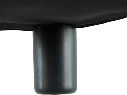 Stylish Black Faux Leather Ottoman Footstool Compact and Comfy Home Furniture for Living Room