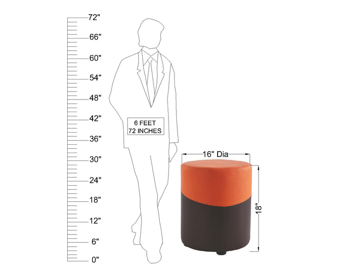 Stylish Dual-Tone Pouffe for Modern Homes and Comfortable Seating & Versatile Footrest