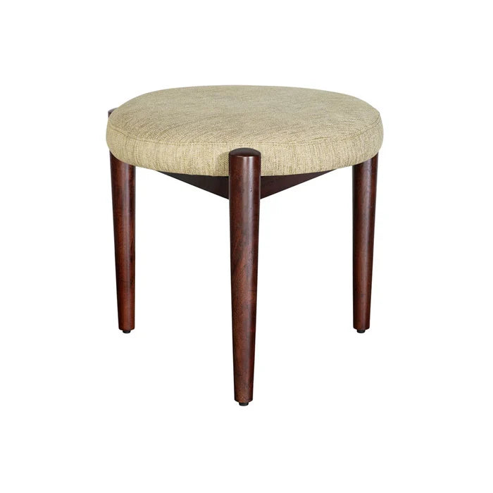 Stylish Round Ottoman Footstool - Premium Upholstered Seat for Living Room, Bedroom & Entryway - Comfort & Elegance