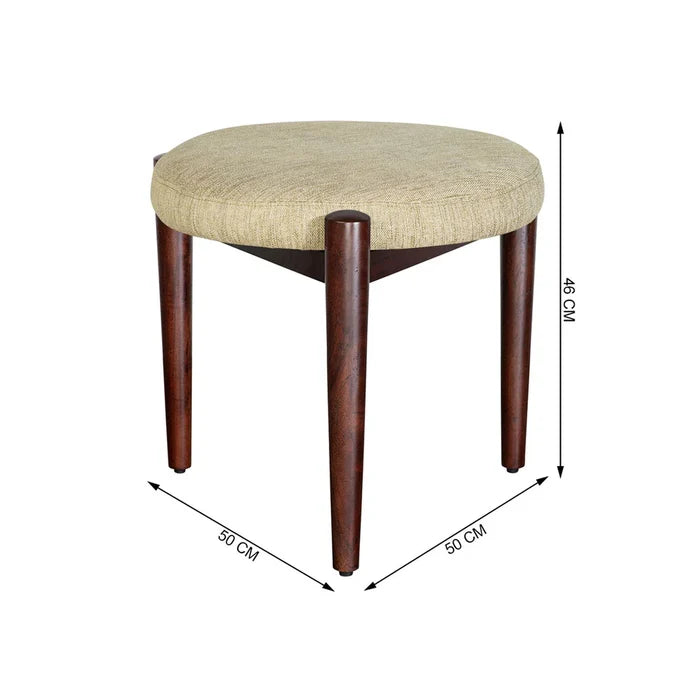 Stylish Round Ottoman Footstool - Premium Upholstered Seat for Living Room, Bedroom & Entryway - Comfort & Elegance