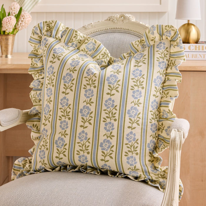 Waverly Stripe Ruffle Pillow - Caitlin Wilson Design
