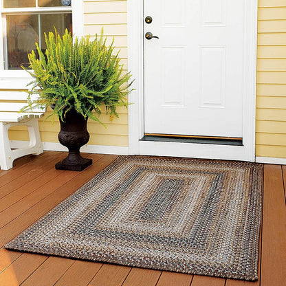 Wildwood Brown Braided Outdoor Rug