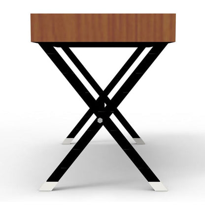 Wooden Top & Metal Base Study Table -