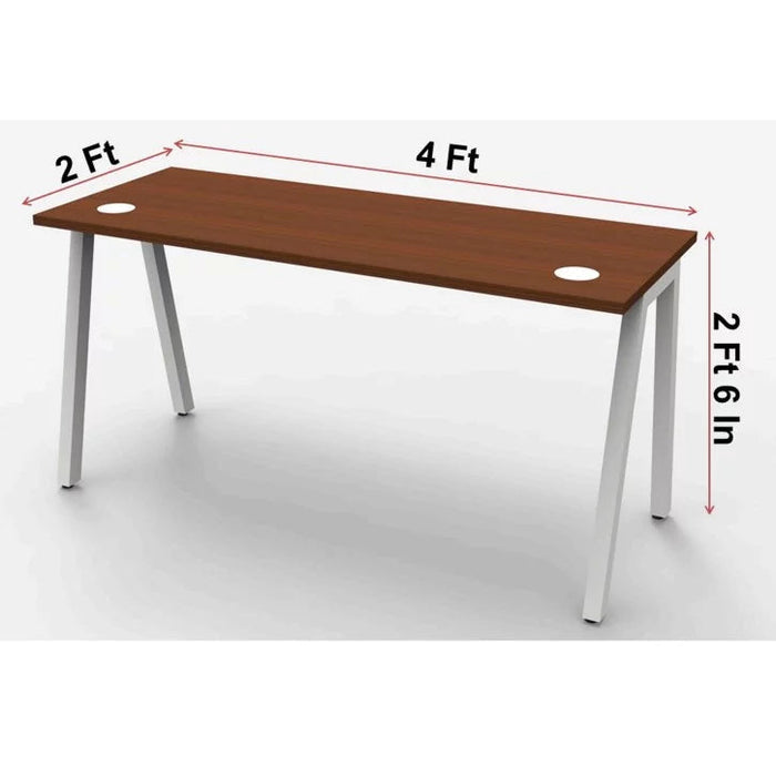 Wooden Top & Metal Base Study Table -