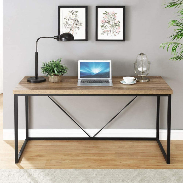 Wooden Top & Metal Base Study Table -